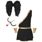 Valentine Cupid Cosplay Costume with Cuffs Wings Bow Arrow